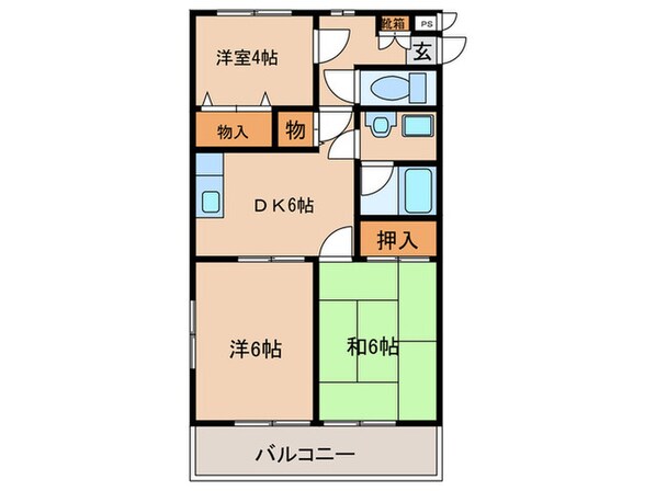 ｻﾆｰﾌﾟﾚｲｽKOBAYASHI　A棟の物件間取画像